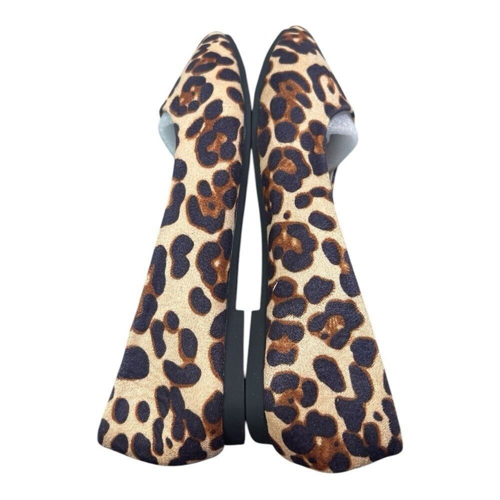 Migibili Leopard Print Pointed Toe Ballet Flats 8.5 - Picture 12 of 16